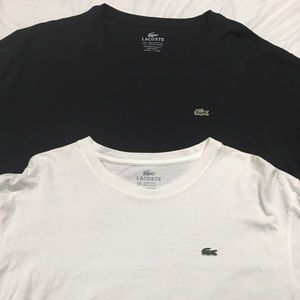 Set Black and White Lacoste Tees for Men